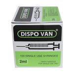 Dispovan Syringes with Needle For single use only 2ml