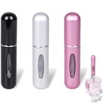 Portable Mini Refillable Perfume Atomizer Bottle，Atomizer Perfume Bottle,Refillable Perfume Spray, Scent Pump Case, Perfume Atomizer Refillable Travel 3 Pack of 5ml