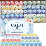 TranquilBliss Bath Bombs Gift Set, 50 PCS Bath Bombs for Women, Kids, Organic Bubble Bath Bombs with 10 Rich Scents, Ideal for Christmas, Birthday, Valentine's Day Gift Giving