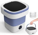 Portable Washing Machine, 12L Upgraded Mini Washing Machine With Spin Basket, Foldable Camping Washing Machine for Underwear, Baby Clothes Socks, Small Washing Machine for Apartments, Dorm,RV, Travel