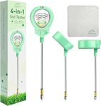 CUBETA 2024 Upgraded Soil Moisture Meter for Plants, 4-in-1 Soil pH Tester for Light/Fertility/Moisture/PH, Soil Testing Kit for Garden, Lawn, Farm, Greenhouse, Indoor & Outdoor Plants Soil Meter