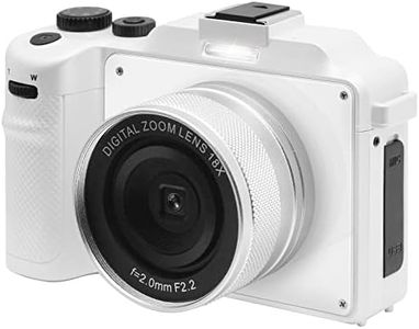 Digital Camera 4k Video Camera Compact Camera 48MP 3.0" Screen YouTube Camera Rechargeable 16X Digital Zoom Beginner Pocket Camera Dual Hd Cameras with Sd Card (White)