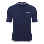 Santic Sight Pure Men Cycling Jersey Men Short Sleeves Cycling Top Bike Shirt for Men Breathable Navy S