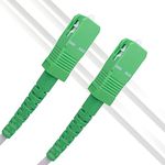 Elfcam Fiber Optic Cable SC/APC to SC/APC Simplex Singlemode OS2 9/125μm LSZH, White (1m)