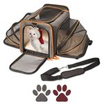 Premium Airline Approved Expandable Pet Carrier by Pet Peppy- Two Side Expansion, Designed for Cats, Dogs, Kittens, Puppies - Extra Spacious Soft Sided Carrier! (Black)