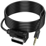 AMI/MMI AUX Cable - MDI to AUX, MMI to AUX, AMI Adapter for Audi AUX Cord, Compatible with Audi Music Interface Volkswagen Media-in Socket - 6 Foot Extra Long