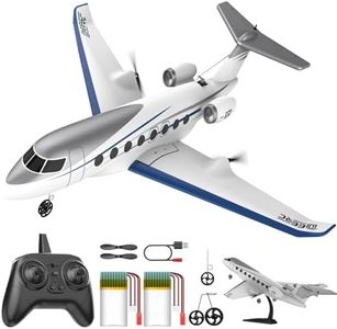 DEERC G650 RC Plane Private Jet,3-CH Remote Control Airplane Toys,2.4GHz 6-axis Gyro Stabilizer RTF Hobby Glider Aircraft Plane Easy to Fly for Beginners Kids Adults