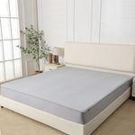 VHOME Summer Fitted Sheet - Cooling Fitted Sheet for Adults Children, Lightweight Breathable Bed Sheet with Arc-Chill Cooling Fibres Can Keep Body Cool for Night Sweat, Grey, 140 x 200 cm