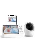 eufy Baby Monitor E21 with 4K UHD Camera, 5" 720p Display, Hybrid Wi-Fi and No Wi-Fi Connection, App and Monitor Control, Pan-Tilt, 8× Zoom, Portable Camera with Built-In Battery, ANR, Smart Alerts