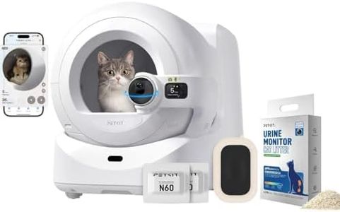 PETKIT Purobot Ultra 2025 New Accurate cat Facial Recognition & Poop Monitor Automatic Self-Cleaning Cat Litter Box with Touch-Free Waste Packing, Bundle with 1 Bag Urine Monitor Litter