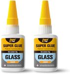 LMQ Glass Glue, 2 x 30g Glass to Glass Glue, Super Glue for Glass, Glass Products, DIY Craft, Jewelry, Art and Many More - Clear, Waterproof