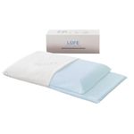 LOFE Flat Pillow - Adjustable Flat Pillows for Sleeping, 3 Heights of Flat Pillow Provide More Support for Neck Pain Relief, CertiPUR-US Soft Memory Foam Thin Pillow for Stomach/Side/Back Sleeper