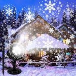 Christmas Snowflake Projector Lights, Indoor Outdoor Waterproof LED Snowfall Projection Lamp for Xmas Theme Party, Holiday, Spotlights Decor Stage Irradiation, Halloween, and Garden Decoration