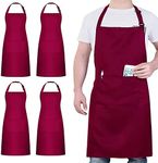 4 Packs Chef Apron, Black Waterproo