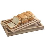 Wooden Bread Cutting Board Tray with Crumb Catcher Holder Bread Tray for Serving Bread Slicers for Homemade Bread Cutting Boards for Kitchen with Holder