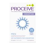 Proceive® Men Fertility Supplement for Conception - Vitamins & Minerals for Men Trying to Conceive - Selenium, Zinc, Co Q10, Vitamin D - 60 Capsules (1 Month Supply) - Vegan