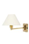 Fos Lighting Classic Gold 11 Inch Swivel Antique Brass Bedside Swing-Arm Wall Sconce