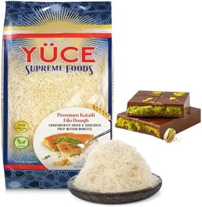YÜCE Supreme Foods Kataifi Shredded Fillo Dough 500g (17.6 oz), Ingredient For the Viral Dubai Chocolate Bar Pistachio, Dried & Shredded Kataifi Filo Dough, Kunafa, Knafeh, Kadayif Phyllo Pastry