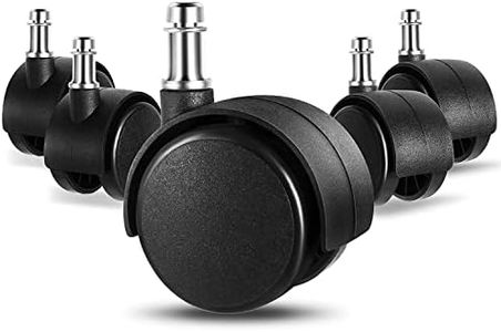 Seltos® Office Chair Wheel Heavy Duty Castor Pin Type Revolving Chair Wheels - Wheels Replacement Set of 5, Desk Chair Wheels for Computer Chair and Gaming Chair, Safe for All Floors and Carpets.