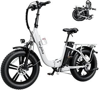 Heybike Ranger Electric Bike for Adults 500W Foldable Ebike with 48V 15Ah Removable Battery, Hey Bike 20" x 4.0 Fat Tire Electric Bicycle Step-Thru Folding Ebikes for Adults with Dual Shock Absorber