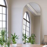 NEUWEABY Full Length Mirror, 71"x25" Arch Mirror Floor Mirror with Stand Wall Mirror Silver Arched Full Body Mirror Standing Hanging or Leaning Against Wall Bedroom Mirror for Entry, Living Room