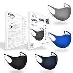 SINGULAR Cloth Face Mask for Men and Women Washable and Reusable Mask with UV Protection Silver+ Viroblock Technology from HeiQ Swiss Pack of 4 Multicolor Set