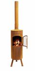 BonFeu BonGiano LP Roest - Patio fireplace - Fireplace with spark protection for relaxing evenings - Patio fireplace with grill grate - Made corten steel - 30x30x153 cm