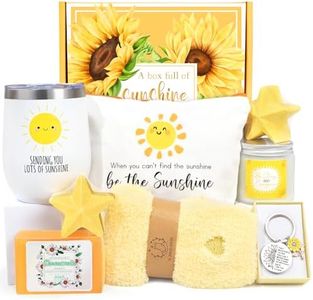 Get Well Soon Gift Baskets for Women, 9pcs Care Package for Women, After Surgery Recovery Gifts for Women, Feel Better Gifts Thinking Of You Gifts - Sending You Sunshine Box for Sick Friend