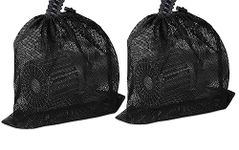 Oxypot® Pump Barrier Bag (2 Pack) 17.7"x 17.7" Pond Pump Filter Bag, Fish Tank Pump Mesh Bag Black Media Bag for Pond Biological Filters Pond & Submersible Outdoor