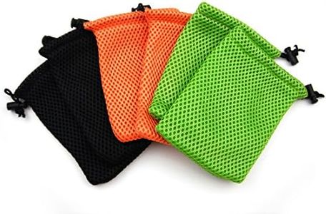 ALL in ONE 6pcs Nylon Mesh Drawstring Bag Pouches for Mini Stuff Cellphone Mp3 9x14cm (3.5x5.5 Inch) (Mixed Clor)