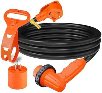 Rvhouse 15 FT 30 Amp RV Extension Cord Outdoor with Grip Handle, Heavy Duty 10/3 Gauge STW Cord Waterproof Heat-Resilient, NEMA TT-30P to L5-30R, ETL Listed for RV Camper Trailer