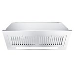 FIREGAS Range Hood 30 inch 600 CFM, Ducted/Ductless Convertible Range hood, Stainless Steel Kitchen Stove Vent Hood with LED Lights, Baffle Filters, Kitchen Hood Carbon Filters Include