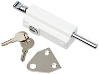 Yale P-124-WE Door Pushbolt, White Finish, Standard Security, Visi Packed, suitable for aluminium doors and wooden doors