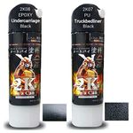 Samurai Kurobushi Spray Paint Combo Set 2K #2K08 Primer + 2K07 Top coat- PU TRUCKBEDLINER COMBO KIT (BLACK) (D-I-Y Do It Yourself)- [2 PCS - 400ml]