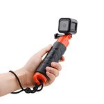 CamKix Premium Floating Hand Grip Compatible with Gopro Hero 8, 7, 6, 5,4, Session, Black, Silver, Hero+ LCD, 3+, 3, DJI Osmo Action / Hollow Interior for Storage of Small Items / Textured Silicone Covering on Handle for Easy Grip / Thumbscrew and Lanyard Included