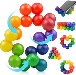 Sensory Fidget Giocattoli per Bambini Bambine,Autismo Arcobaleno Fidget Ball Autistico ADHD Quiet Cool Desk Giocattoli,Cubi fidget,Stocking Stuffers Regali per 3-12 anni di età