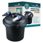 allpondsolutions Pressurised Koi Fish Pond Filter with 11w UV Steriliser Light All in One - Ponds Up to 8000 litres - PF-8000