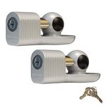 Master Lock Master Lock - Fits 1-7/8" and 2" Couplers - (2) Chrome Plated Keyed Alike Trailer Coupler Locks 377KA-2