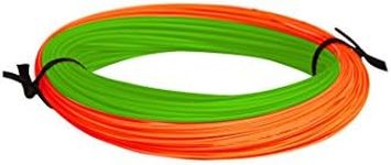 Snowbee XS-Plus XS-tra Distance Floating Fly Fishing Line - 120' Length, Short Head, Effortless Casting, Hi-Viz Chartreuse/Orange - EXD5F