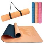 Sporzilla ® Premium Fitness and Yoga Mat, Extra Wide 80 cm, 8 mm Thick, Non-Slip & Non-Toxic, with Guide Lines