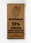 Minimal Dark Baking Chocolate Bar (99% COCOA) (Sugar Free Chocolate Bar), 400g