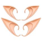 Aomig Pixie Elf Ear, 2 Pairs Latex Elf Ears, Soft Pointed Goblin Ears, Elven Vampire Ears for Live Broadcast Props, Alien Ears, Fairy Ears for Halloween Christmas, Elven Ears Dress Up Costume