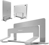 Macally Vertical Laptop Stand for Desk, Laptop Holder Vertical, MacBook Stand (Pro/Air), Save Space and Improve Air Flow with Closed, Adjustable