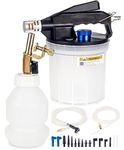 GOTLUCK 2L Vacuum Brake Bleeder,Pneumatic Brake Fluid & Clutch Bleeding Tool,Brake Fluid Extractor with 1L Refilling Bottle and Adapters