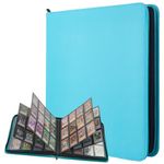 Lictin Trading Card Album, 576 Pockets Card Binder with Zipper Closure, Waterproof Trading Binders with Slide Loading, Cards Organizer Album for Game Card, Sports Card, Gift Cards, etc.