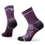 Smartwool Women's Hike Light Cushion Merino Wool Mid Crew Socks, Purple Iris, Medium, Purple Iris, Medium