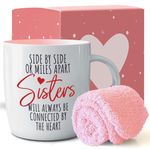 Triple Gifffted Best Sister Ever Coffee Mug & Socks, Gifts for Little Big Sisters from Brother, Birthday Presents Ideas, Valentines Mothers Day Christmas, to Younger Older Sibling, Ceramic Cup 380ml