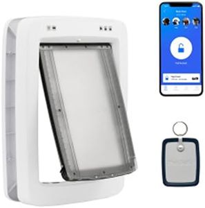 PetSafe SmartDoor™ App-Controlled Pet Door (Large), Made for Multiple Pets, Selective Entry and Exit, Control Through Your Phone, Smart Dog Door, Wi-Fi Enabled (White - Large)