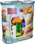 Mega Bloks Big Building Bag (Light Blue) - Pack of 80 (80 pieces)