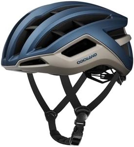 Odoland Bike Helmet for Men and Women, Odor-Resistant Cycling Helmet with 28 Vents & Sunglasses Slot, Adjustable Bicycle Helmet - Road Biking, Mountain Biking, Commuting, Dark Blue and Gold, L